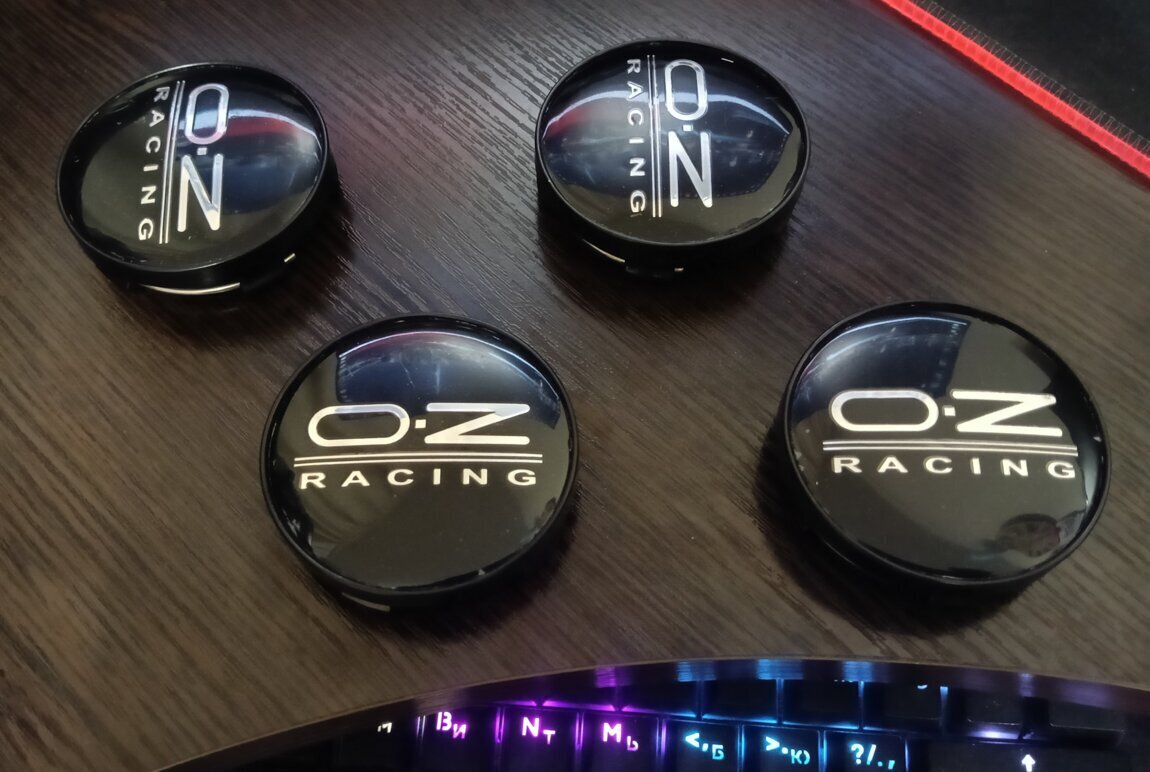 Новые колпачки-заглушки на диски OZ Racing 60/56 мм, комплект 4 шт!