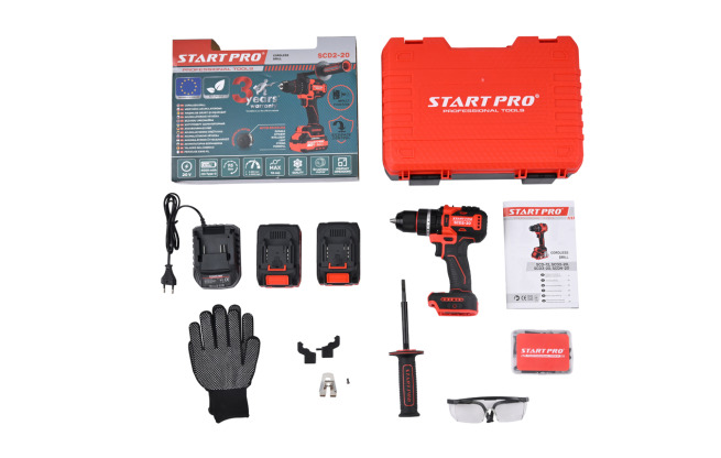 Шуруповерт аккумуляторный Start Pro SCD2-20 BRUSHLESS