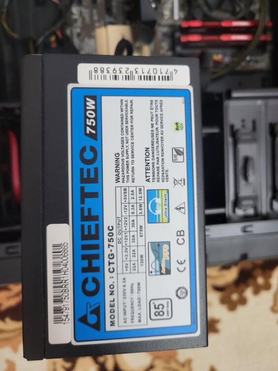 НАДЕЖНЫЙ БП-CHIEFTEC(750w) 85+модульный на пломбе!!