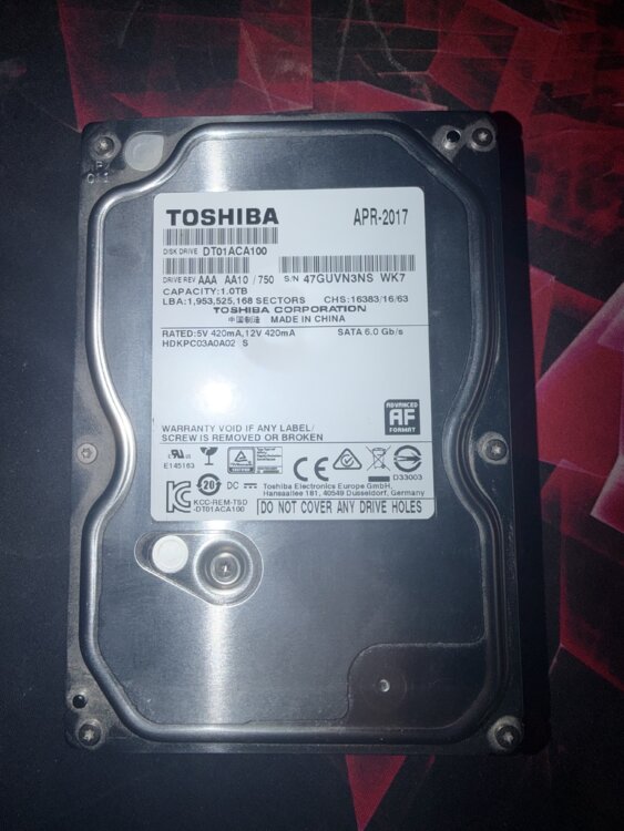 Продам жесткий диск Toshiba