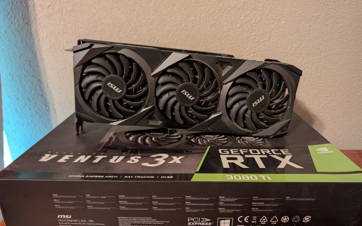 MSI GeForce RTX 3080Ti GAMING X TRIO, гарантия, идеальная