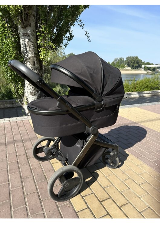 Детская коляска Anex l/type 2 в 1, чёрная, + дождевик, б/у