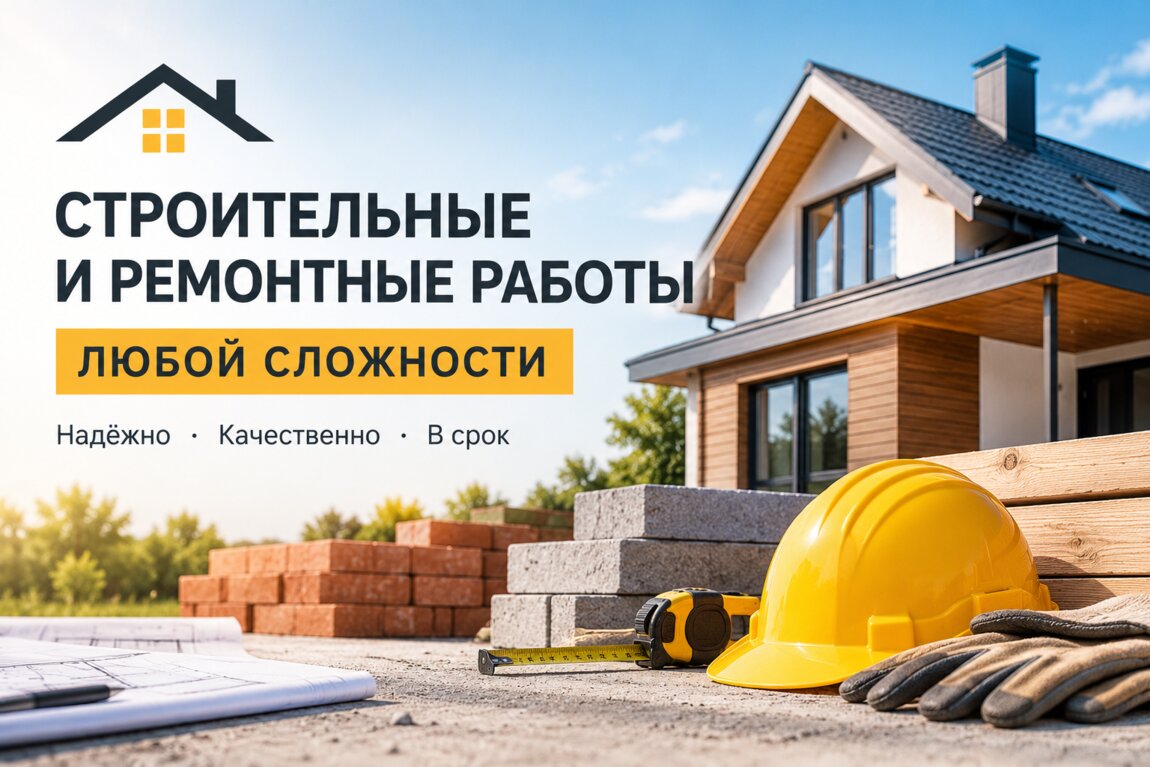Строительные и ремонтные работы любой сложности