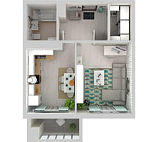 Se vinde apartament cu 1 odaie in bloc nou.