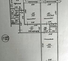3-комнатная квартира на Ленинградской, 7/9 эт.
