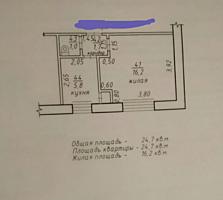 Малогабаритка 1ком. Кировской - 25м, 1/4- середина