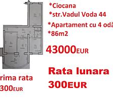 Apartament 86m2 / 3 camere / antreul, bucataria si living-ul spatios