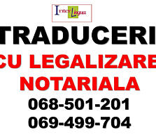 Traduceri cu legalizare notariala. Lucram in regim normal.
