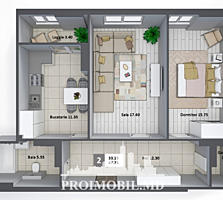 Apartament spre vânzare, 2 camere separate, amplasat într-o zonă cu