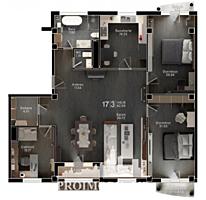 Spre vînzare apartament cu 3 camere + living în bloc nou situat în