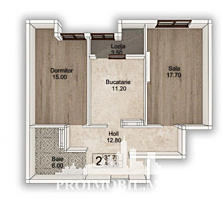 Spre vânzare apartament cu 2 camere cu living în complexul ...