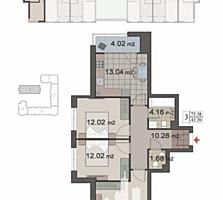 Spre vânzare apartament cu 3 camere separate în bloc nou, situat în .