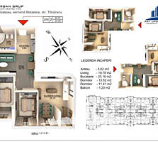 Se oferă spre vânzare apartament cu 3 camere în variantă albă ...