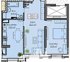 Spre vânzare apartament cu 2 camere! Suprafața totală - 60 m2. ...