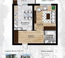 Spre vînzare apartament în bloc nou, situat la etajul 2 din 10, ...
