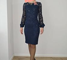 Vând rochie Noua. Material Dantela. Culoare albastru. Mărimea S.