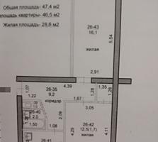 Продам 2-комнатную квартиру на Ленинском, 2/5 эт., 48 кв.