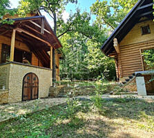 Se vinde vilă NOUĂ superbă din lemn în pădure Ialoveni, pe 1 ha ...