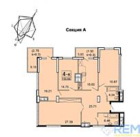 Продам 4-х комнатну квартиру в новом доме 5ст Б Фонтана Акрополь Гефес
