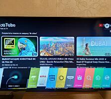 LG 55 дюймов, Smart Tv, Wi-fi, YouTube + крепление