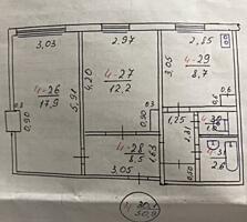 Продается 2-х комнатная квартира