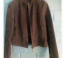 Куртка серая, натуральная замша Hema, размер L