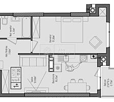 Se vinde apartament cu o odaie variantă albă, amplasat în centrul or. 