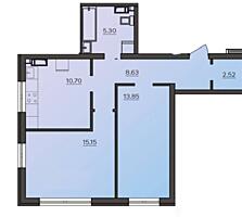 Продается 2-х комнатная квартира общей площадью 56.15 кв.м. ...