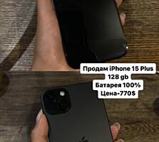 Продам iPhone 15 Plus Black 128гб, 140раз заряжался, 100% АКБ