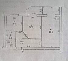 Пропонується до продажу 2х кімнатна квартира на Сахарова.