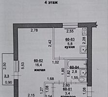 Квартира однокомнатная на 4м этаже, м-рн Шелковый. ТОРГ