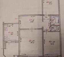 3-х комнатная квартира 75 м² Центр Унгень