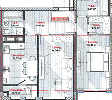 Spre vânzare apartament în Cartierul rezidențial SOLARIS construit de 