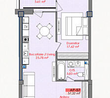 Se vinde Apartament cu o suprafață de 56,64 m2 în complex Premium ...