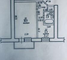 Продам однокомнатную квартиру на Кировском, 32 кв. м. 5/5 эт.