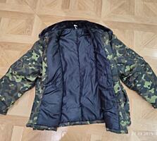 Куртка камуфлированная теплая с меховым воротником