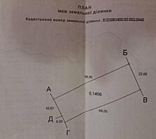 В продаже участок 15 соток правильной формы, по фасаду 22 м. Хорошее .