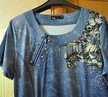 Нарядное летнее платье 50 размера, использовалось 2 раза