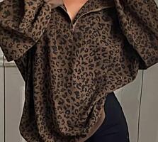 Худи с леопардовым принтом