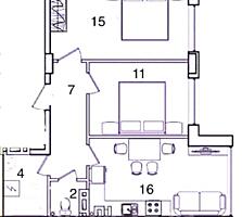 Продам квартиру 55 кв. м., 3/14, новый дом, жк Приморские Сады.