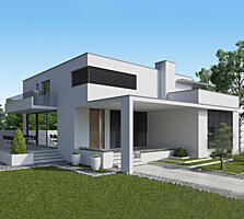 Участок под строительство со стройматериалами.