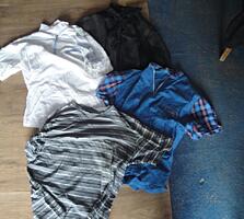 Продам б/у рубашки, футболки, пуховик, свитера. Возможна доставка.