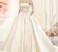 НОВОЕ свадебное платье, фата, кружевное болеро, диадема, подъюбник