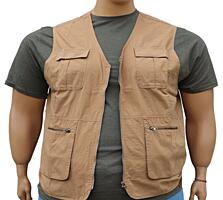 Vestă de vară de mărime mare, cu buzunare.