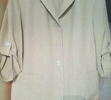 Новый женский жакет 46/48р-р, цвет хаки, полочка на подкладе.