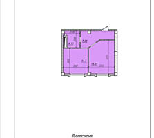 Балка, 1-комн., новострой 38 кв., автономка, кухня 12 м.