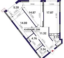 Продаж квартири 2 спальні + кухня студія 75 м2 4 поверх жк ...