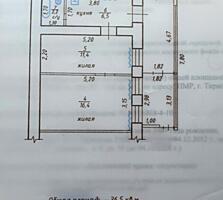Центр, 2-комн. 52 м. кв., 2/2, автономное отопление.