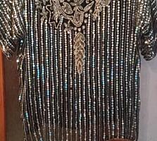 Нарядная Блуза-кольчуга на подкладе, плечики, немецкий M/ L p-р.