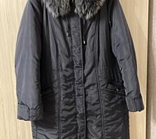 Продам теплое зимнее пальто. Размер 58-60. 450 руб. Мех снимается.